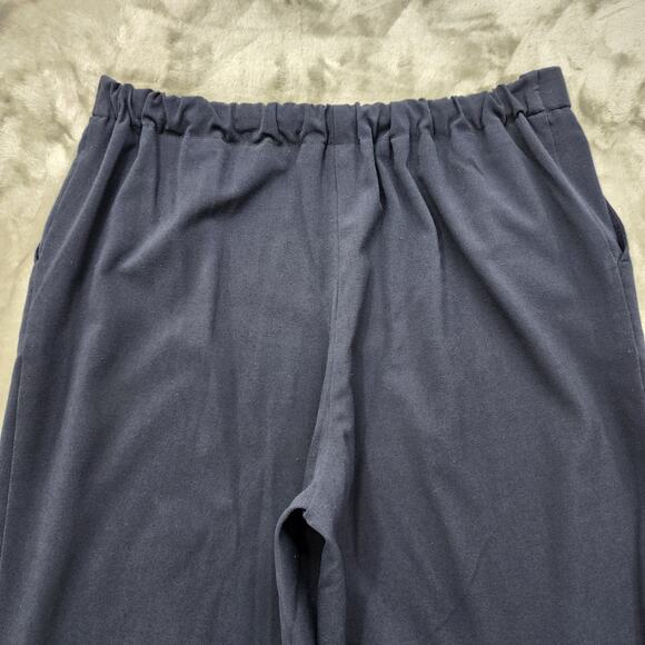 Counterparts Pants Womens 12P PETITE Blue High Rise Straight Leg Pull On Stretch - Picture 3 of 12